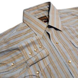 Panhandle Slim Vintage Western Pearl Snap Long Sleeve Shirt size 16.5‎